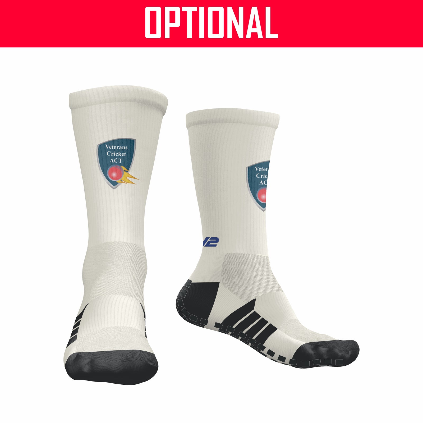 ACT Veterans Cricket - Pro Crew Sock (60’s, 65’s, 70’s)