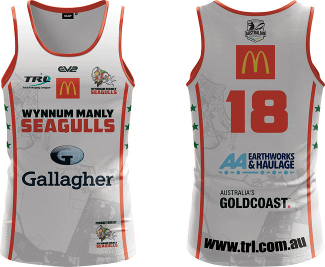 Wynnum Seagulls TRL - White Singlet (TRL Australian Championships)