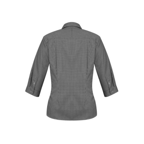 TAG-S716LT ELLISON BUSINESS SHIRT BLACK CHECK-LADIES