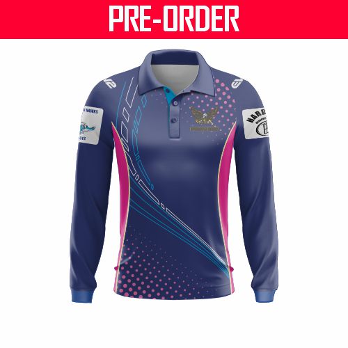 Hughenden Hawks JRL - Womens Long Sleeve Club Polo