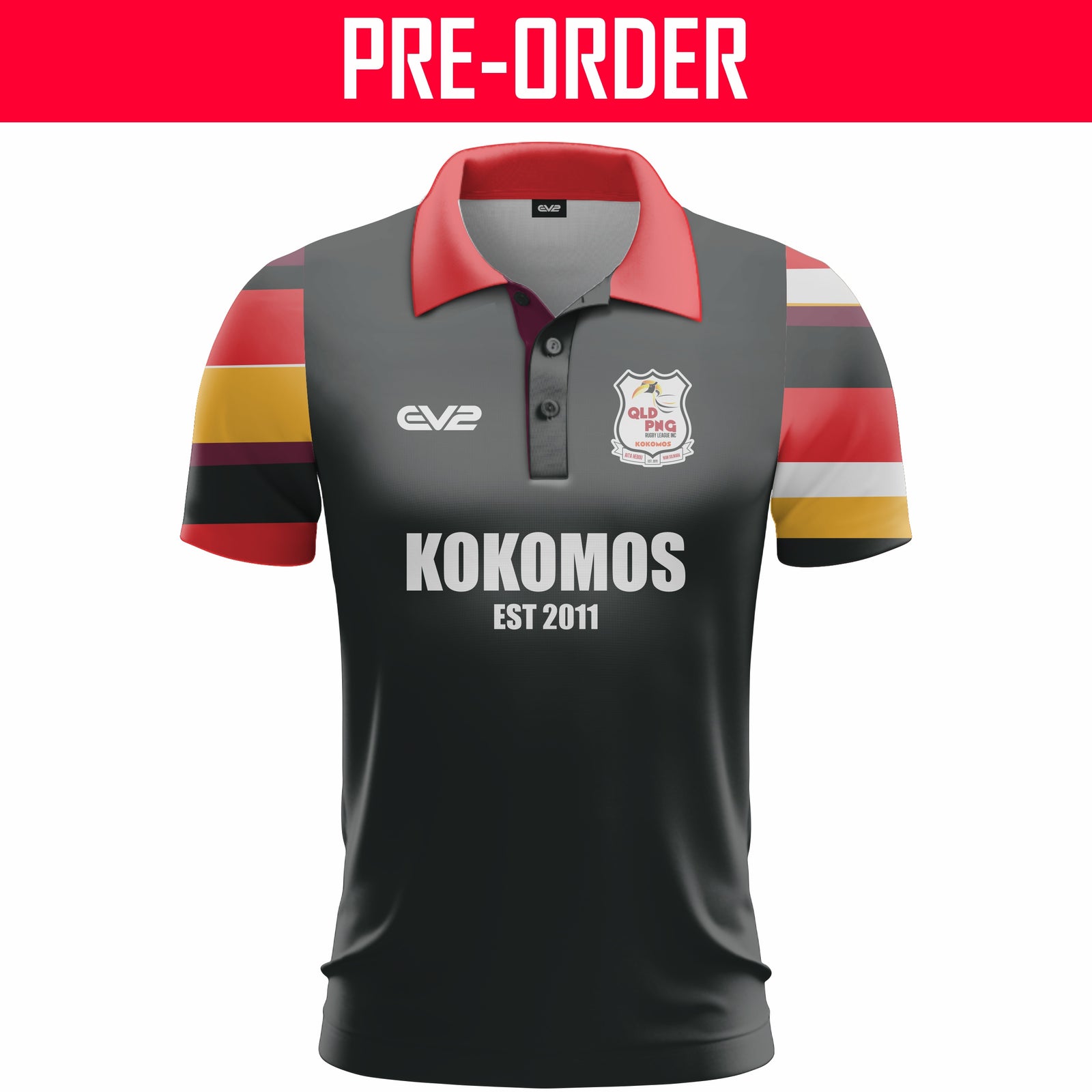 QLD PNG Kokomos Rugby League - Club Polo