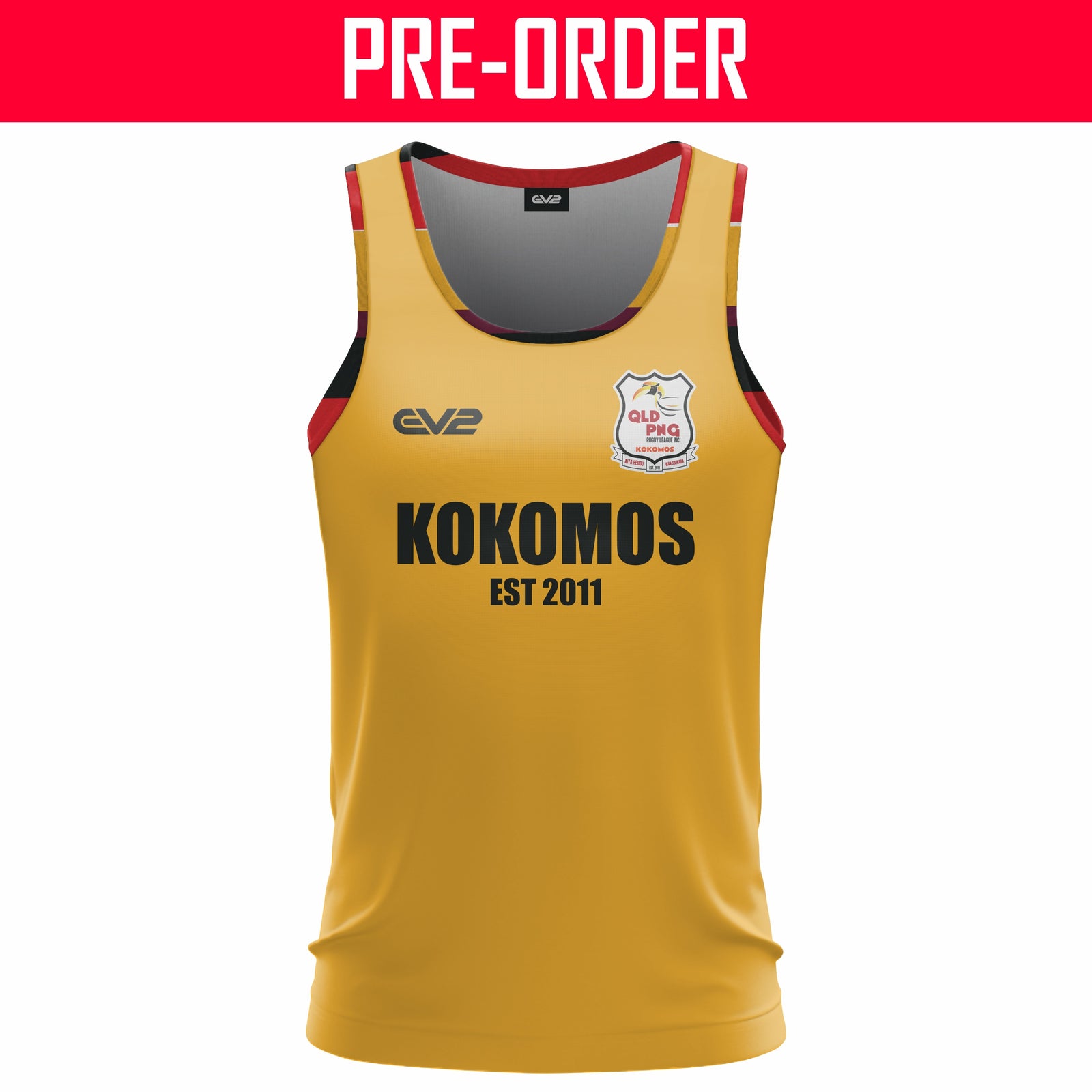 QLD PNG Kokomos Rugby League - Training Singlet