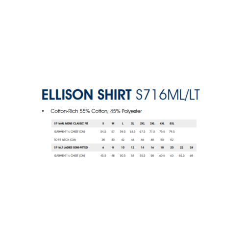 FRASER COAST MOTOR GROUP-S716ML ELLISON BUSINESS SHIRT BLACK CHECK-MENS