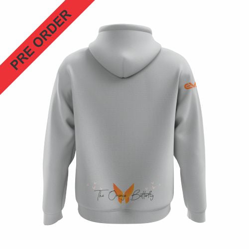 The Orange Butterfly - Light Grey Traditional Hoodie