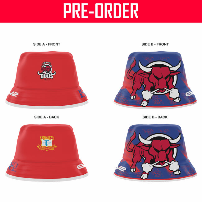 Toombul District Cricket Club - Reversible Bucket Hat (Red)