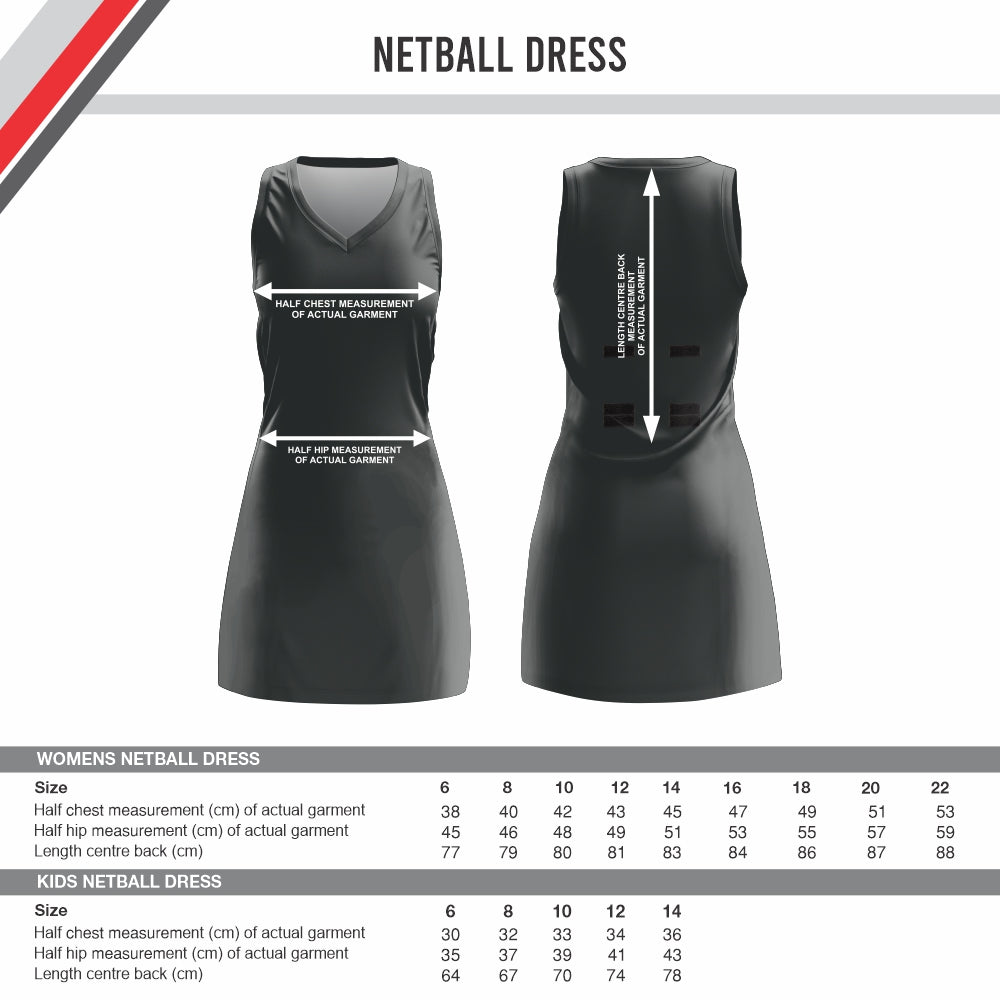 Townsville City Netball-  Netball Dress-Standard Length